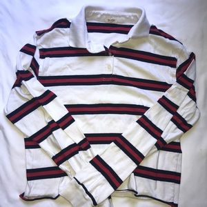 John Galt Button-Up Cropped Long Sleeve